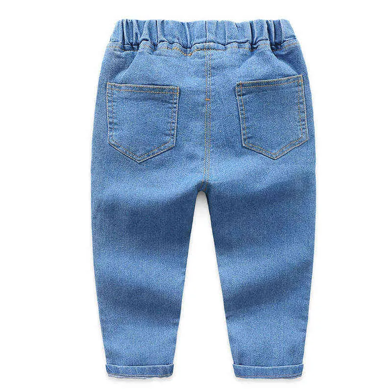 Ny mode våren höst pojkar jeans för barn mjuka byxor baby pojke tecknad dinosaur tryckta casual byxor barns jeans g1220