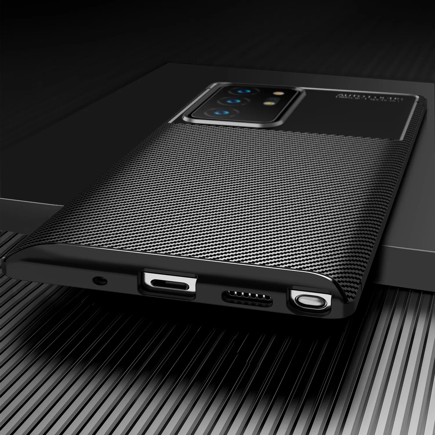 حالات الهاتف الخليوي Samsung S20 S21 بالإضافة إلى ملاحظة 20 ألياف الكربون الناعمة TPU Silicone Caseproof for Galaxy S9 S10 Note 10 Lite Cover