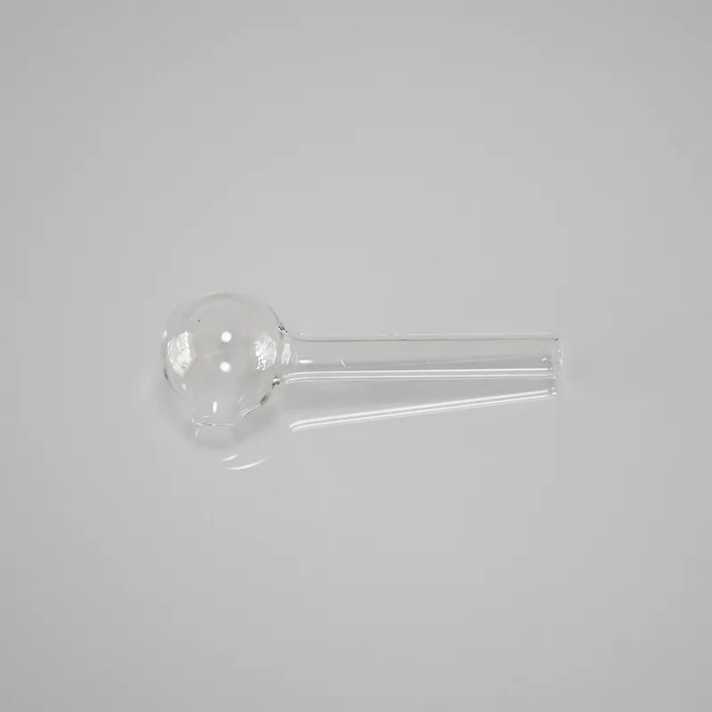 65mm Clear Glass Pipe Oil Nail Burning Jumbo Pipes 6 5cm length Thick Transparent Great Smoking Tubes 2 5 inch Pyrex Glass Burner 272F
