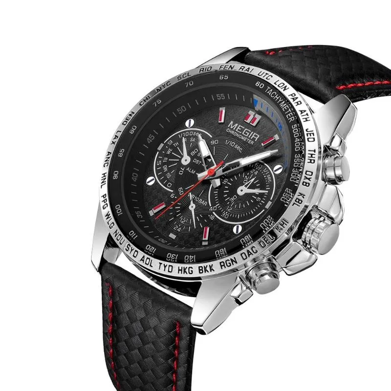 Zegarek luksusowy biznes duży duży kwarc Mężczyźni Watch 3ATM Waterproof Sports Luminous Mężczyzna na rękę