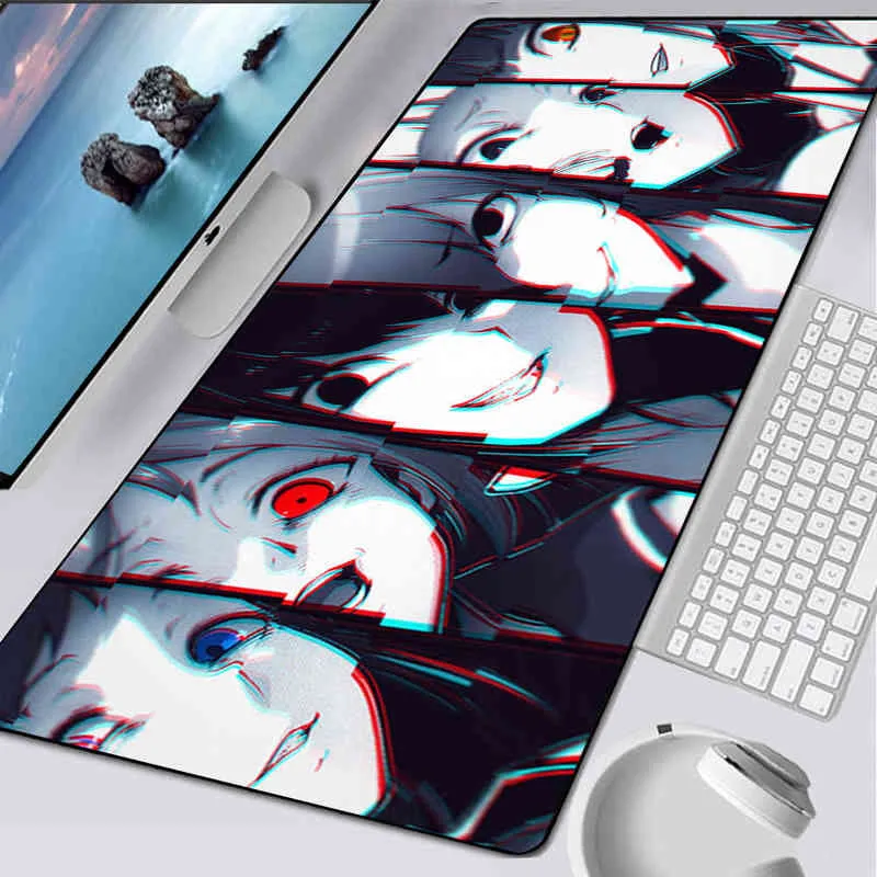 Japanische Sexy Ahegao Anime Mädchen Große Gaming Maus Pad Computer Mousepad Gamer Maus Matte Laptop Mausepad Tastatur Matte Schreibtisch Pad g220304