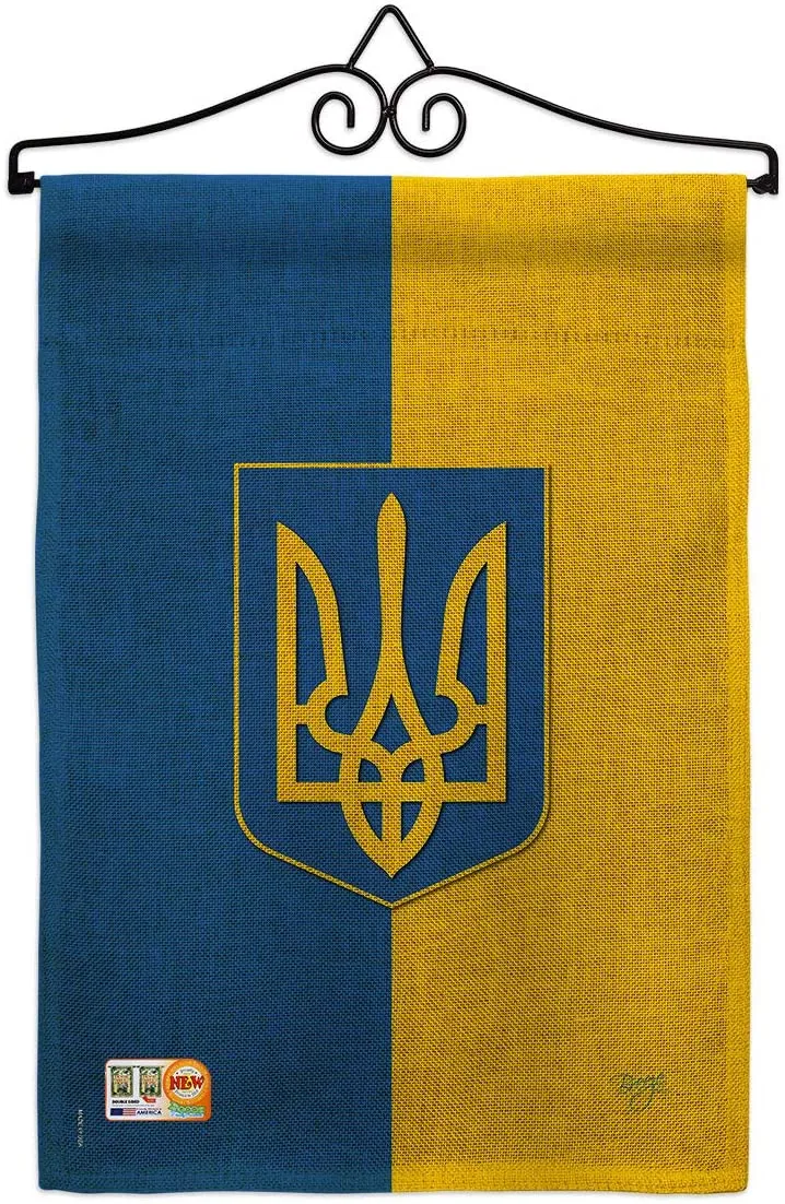 Breeze Decor Ukraine-Gartenflagge, regionale Nation, internationale Welt, Land, besonderes Gebiet, Hausdekoration, Banner, kleiner Hof, Geschenk, doppelseitig, hergestellt in den USA