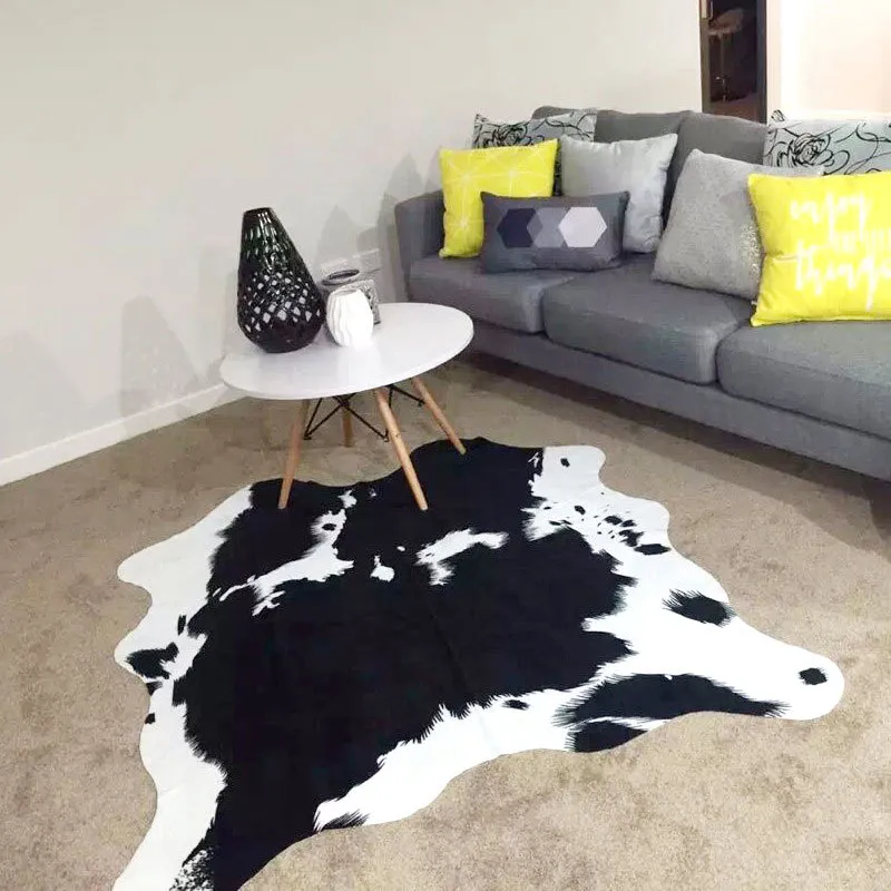 Tapete sholisa tapete de cheiro de vaca de vaca tapetes para sala de estar poliéster de quarto para casa para casa decorativa de vaca de vaca de mão decorativa 2012252109989