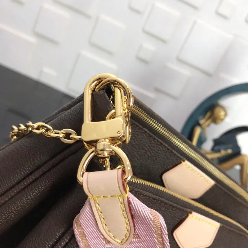 ثلاث قطع حقيبة يد حقائب الكتف Crossbody حقيبة الموضة محفظة الهاتف مزيج Luxurys المصممين النساء محافظ الذرة حامل بطاقة 44832