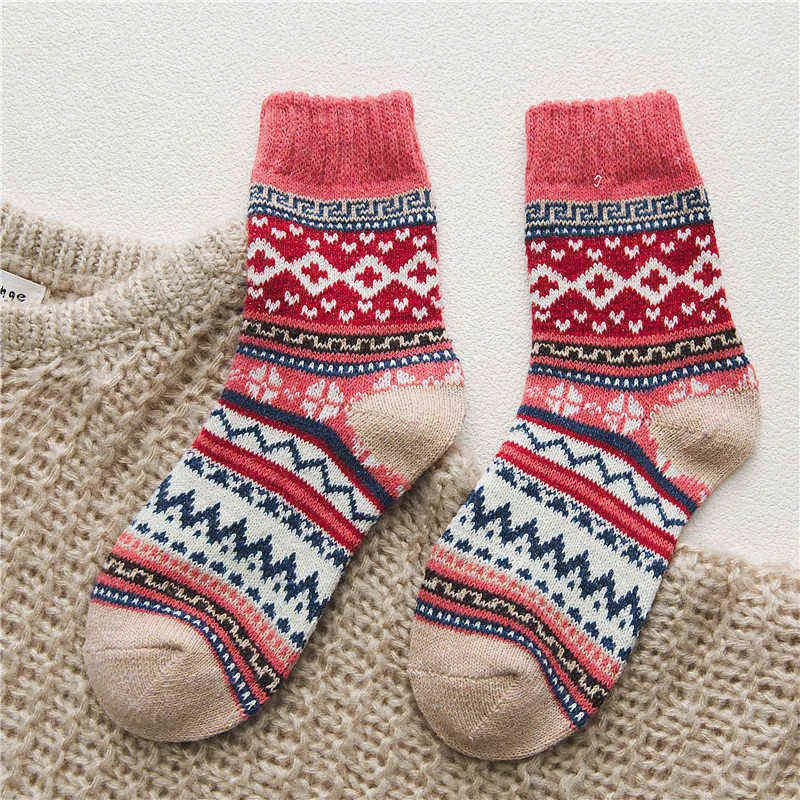 / lote Witner grosso quente lã mulheres mulheres meias vintage meias coloridas peúgas presente tamanho livre ym7020 211221