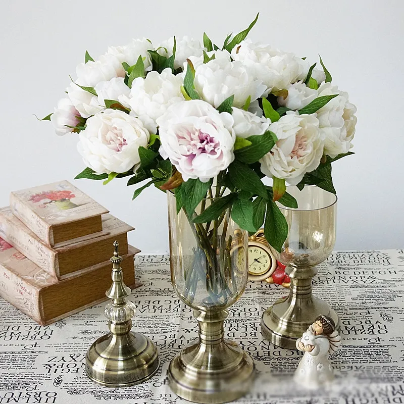 / pivoine soie fleurs flores artificiais fleur artificielle pour la décoration de mariage en vrac fausses fleurs ferme décor Y200104