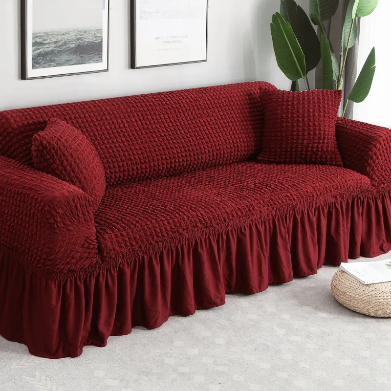 Vattentät fast färg elastisk soffa täckning för vardagsrum tryckt rutigt stretchavdelning slipcovers soffa soffomslag l form 20123767506