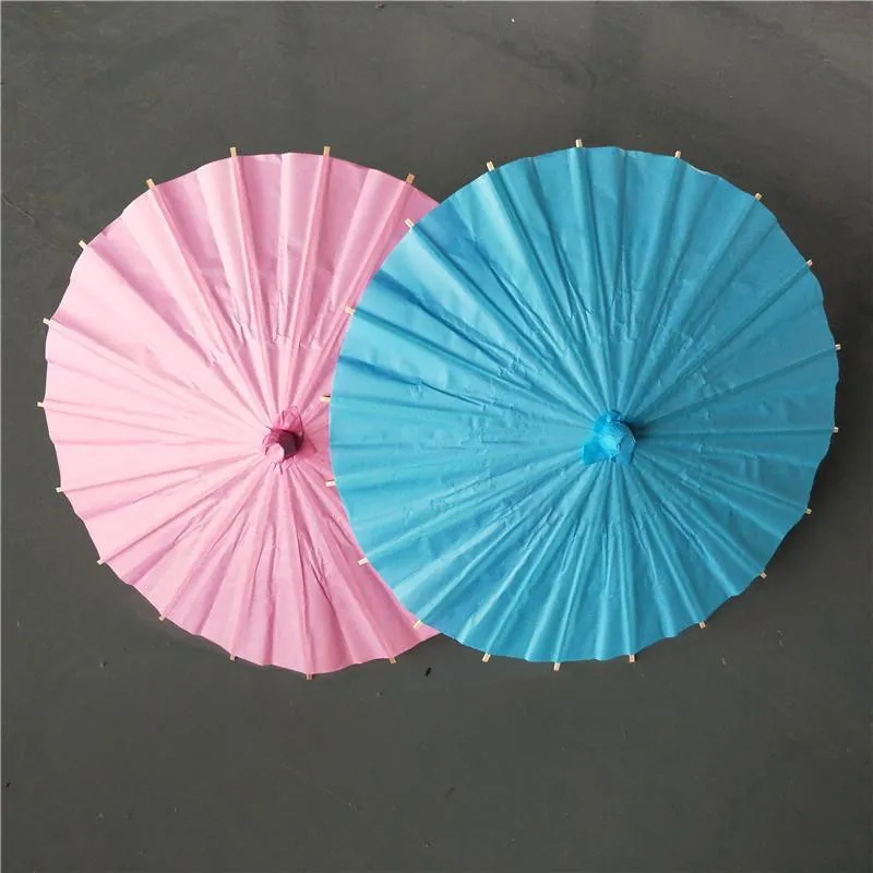 Ślubne Parasole Kolorowe Papierowe Parasole Chiński Mini Craft Parasol Średnica DIY 40 cm Wedding Parasole na Hurtownie