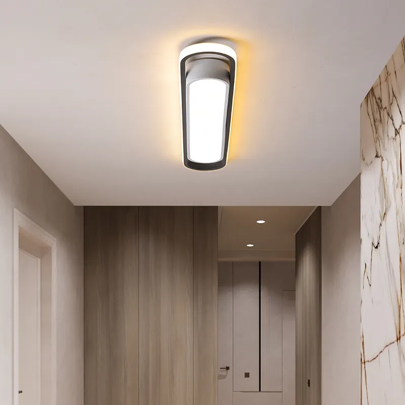 Modern LED-tak ljuskrona för sovrums garderobsgångskorridor balkong akrylremsa ljuskronans belysningsarmatur 110-220v225p