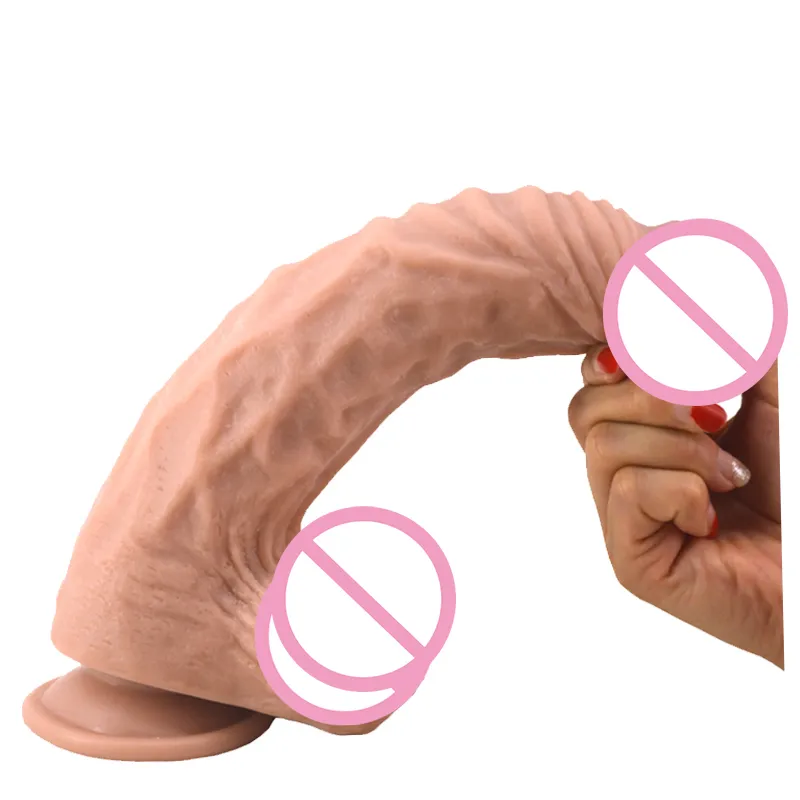 Qkkq tjock stor kuk penis realistisk dildo sexiga leksaker för kvinnor par sucker konstgjorda klara vener onanator shop