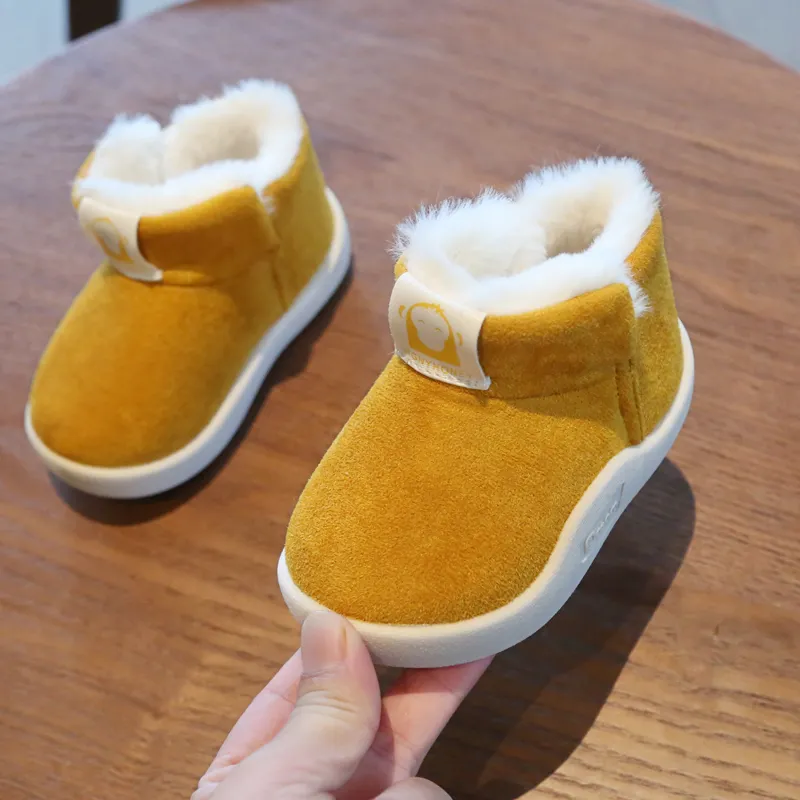 Bottes d'hiver pour bébés filles et garçons, bottes de neige pour nourrissons et tout-petits, bottes d'extérieur chaudes en peluche, chaussures en coton antidérapantes pour enfants 201130