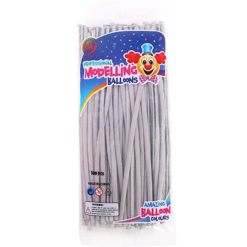 100 stuks slot hele chroom metalen lange ballon nieuwe 18g verdikking magische strip ballon monochromatische productie gemengd 260 strip 15415562