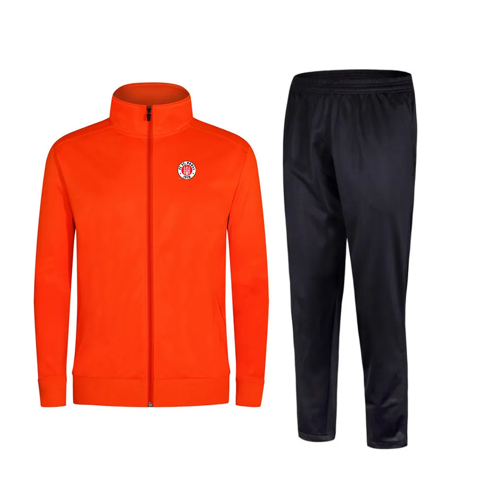 2021 FC St Pauli New Style Football Men's Jacket with Pants Sport Wear Soccer Tracksuit Adult kids Clothes Set3239
