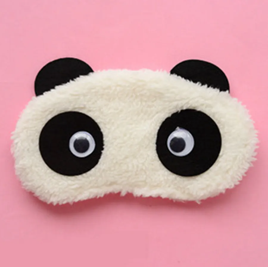Pamuk panda gözlük uyku maskesi gölgelendirme nem karikatür göz gözlükleri uyku kalitesi geliştirmek nemli gözler