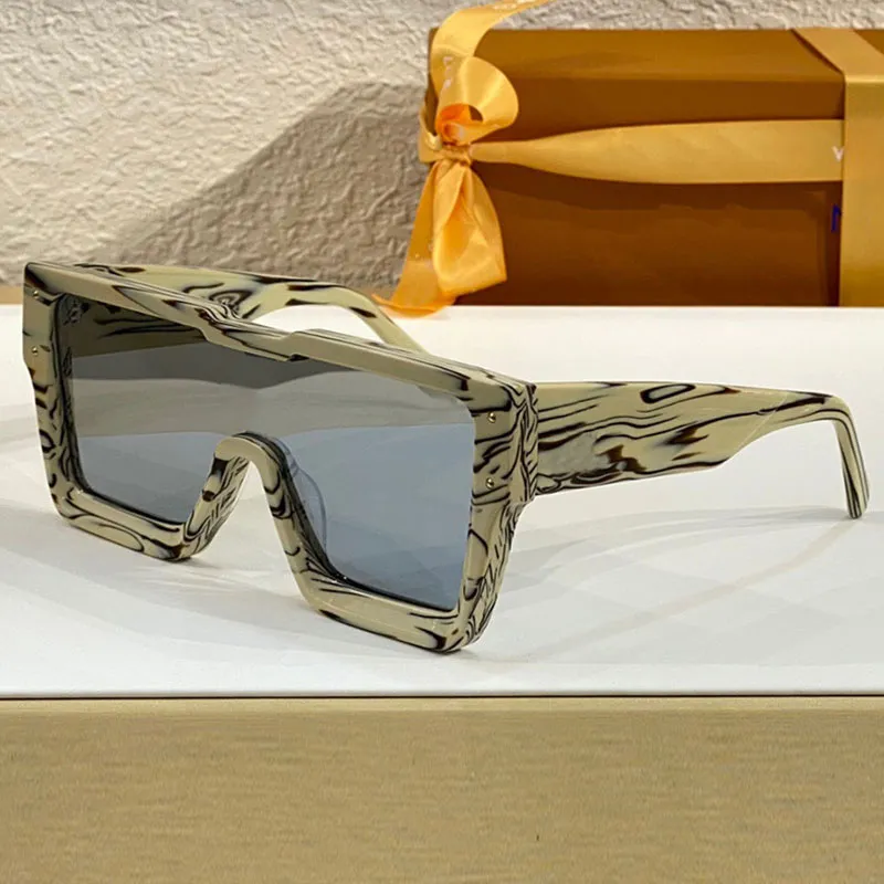 Occhiali da sole da uomo Cyclone viola Z1641E Occhiali da sole da uomo di design classico Montatura spessa Ponte del naso Fiore di cristallo decorativo Personalit222m