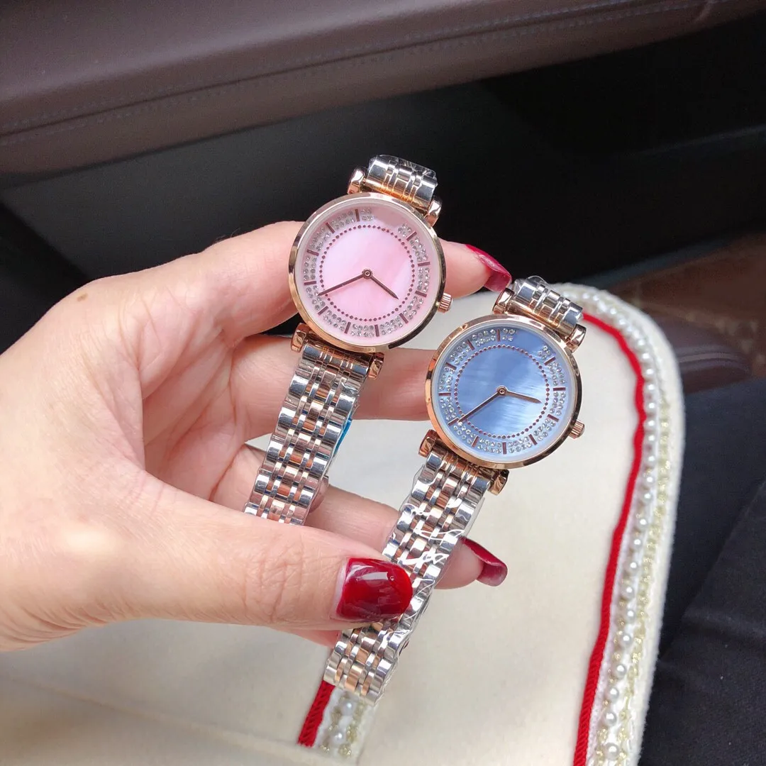 Donne famose in acciaio inossidabile orologio in quarzo geometrico orologio da donna orologio da polso orologio da polso rosa orologio rosa rosa rosa orologio 32 mm