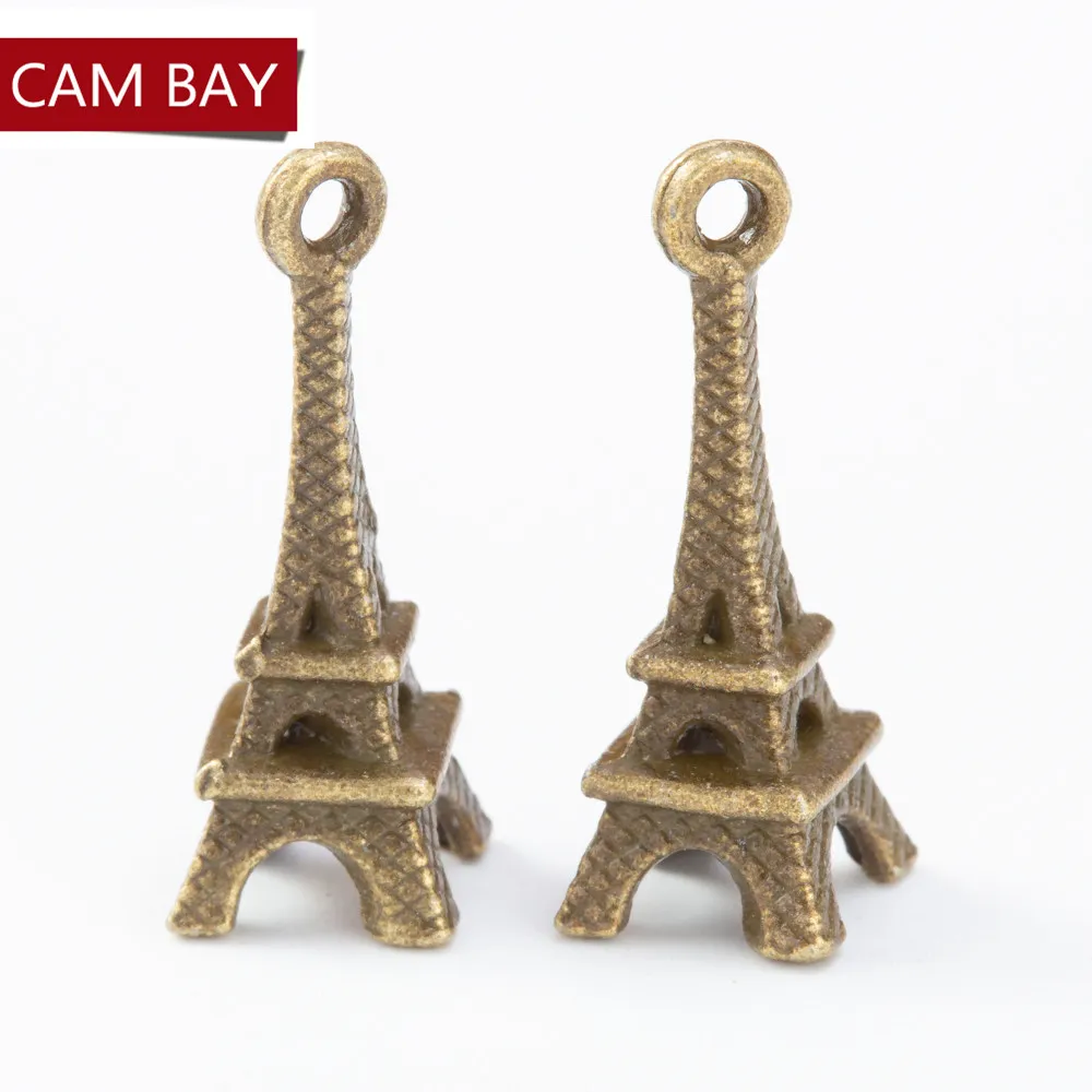 200 pçs antigo liga torre eiffel encantos pingentes de metal caber pulseira colar jóias fazendo diy artesanato acessórios273s