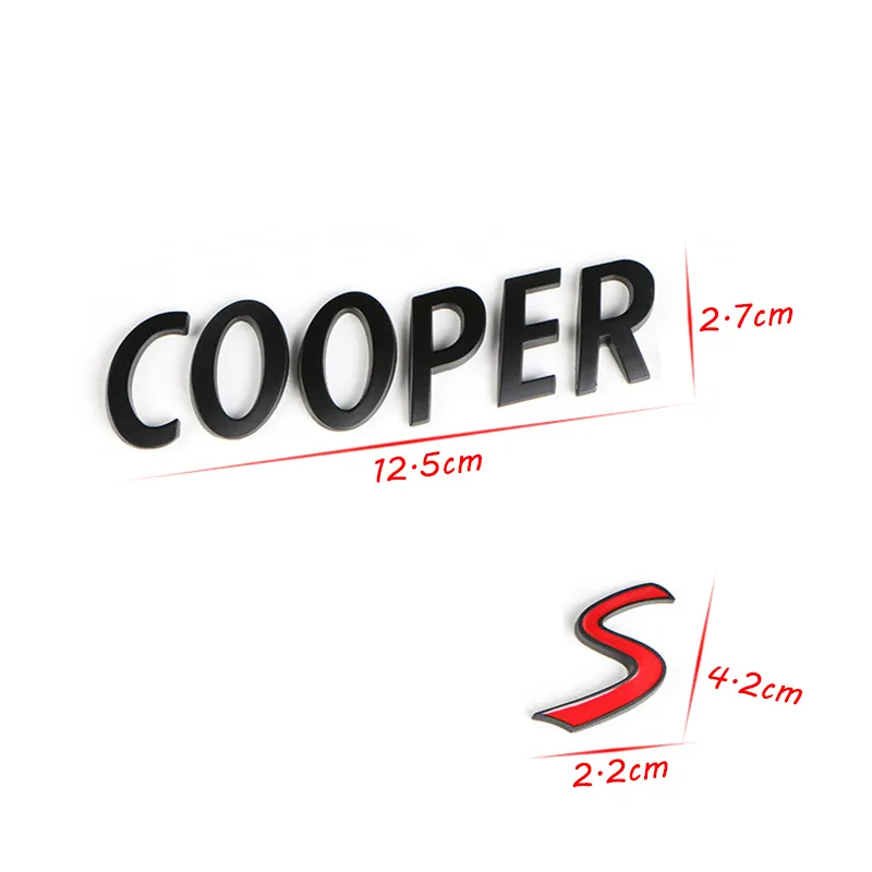 Dla tylnych literów Mini Cooper S Font Logo odznaka naklejka Auto Tailgate Coopers tablica znamionowa dekoracyjne akcesoria 3590190