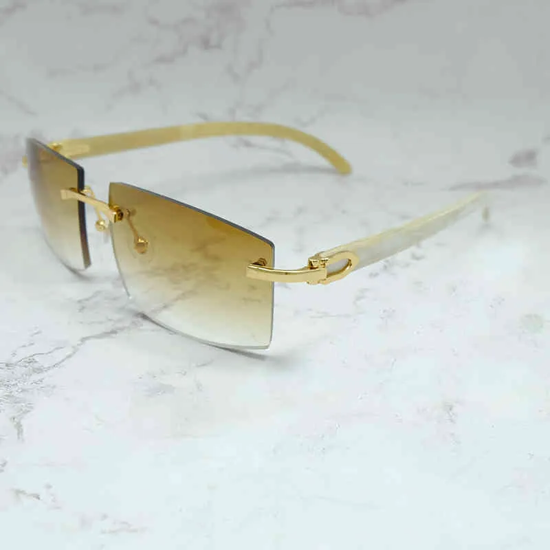 2024 Ny högkvalitativ 10% rabatt på lyxdesigner Nya män och kvinnors solglasögon 20% rabatt på stora män Rimless Glasses Vintage Shades for Women Trending Products