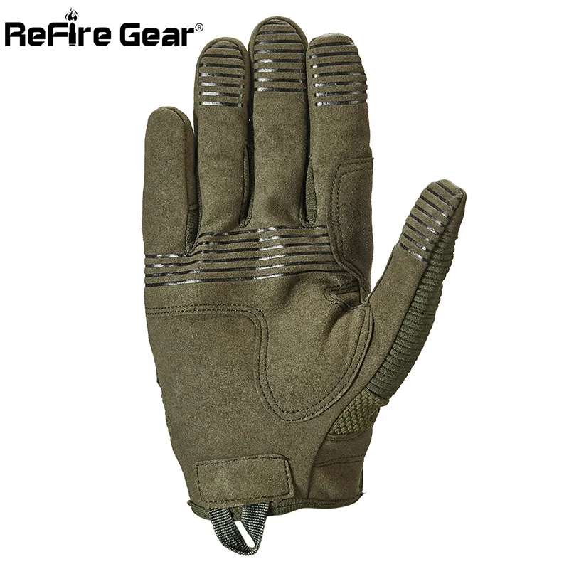 ReFire Gear Guanti tattici da combattimento dell'esercito Uomo Inverno Guanti da bicicletta Paintball con dito pieno Shell Proteggi nocche Guanti militari 20231F