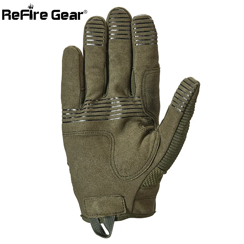 ReFire Gear Taktische Kampfarmee-Handschuhe für Herren, Winter, Vollfinger-Paintball-Fahrrad-Fäustlinge, Shell-Schutz, Knöchel-Militärhandschuhe, 20289T