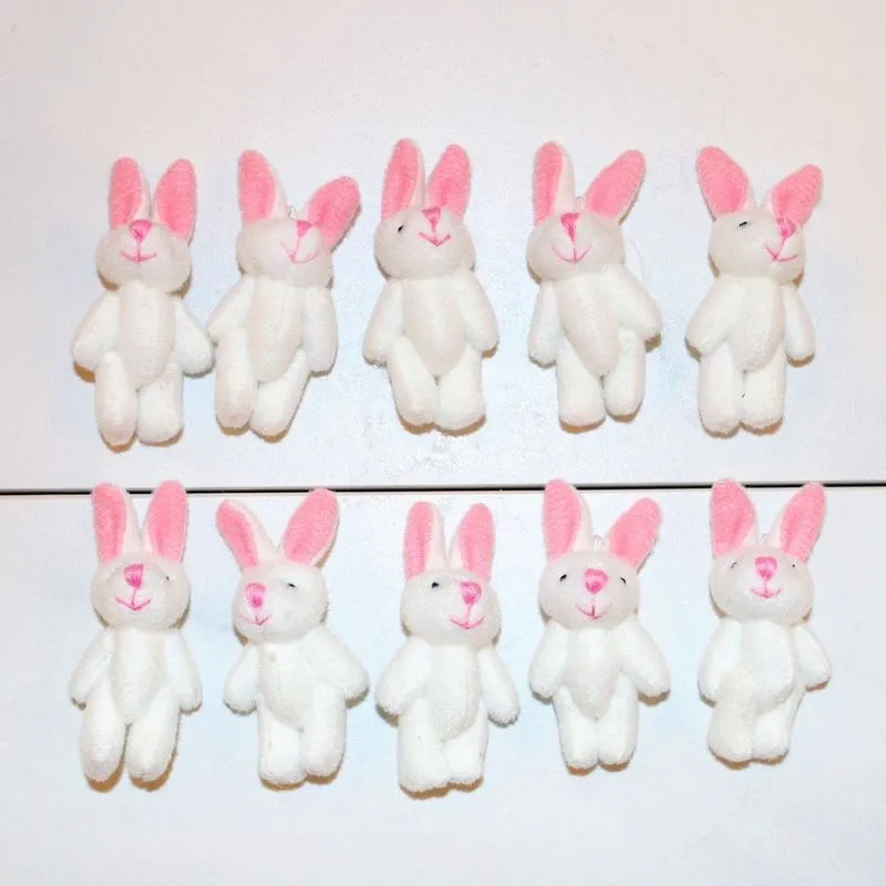 lot 35cm 4cm Soft Mini Joint Rabbit Pendant Bunny For Key Chain Bouquet Toy Doll DIY Ornaments Gifts 2202175541994