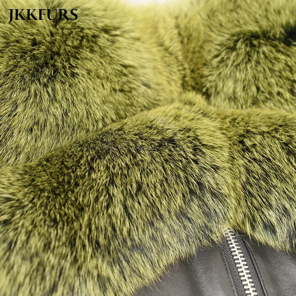 Neue Frauen Gilet Echt Fox Pelz Weste Flauschigen Dicke Warme Pelz Winter Weste Mode Luxus Echtes Leder Natürliche Pelz S7483 201212