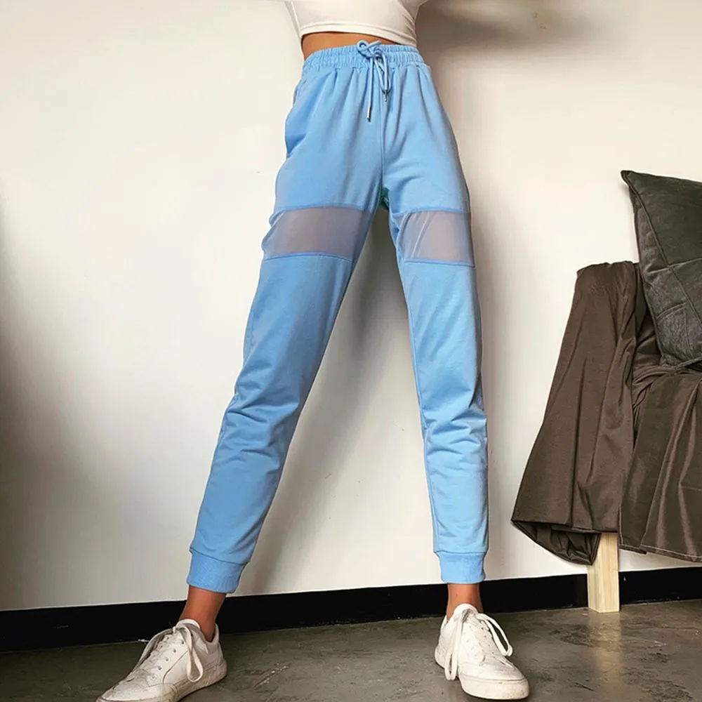 Casual Pants Women Sports Pants Women Loose Running Gym Pants Ladies Quick Dry Patchwork Fitness Training Trousers Female T200422