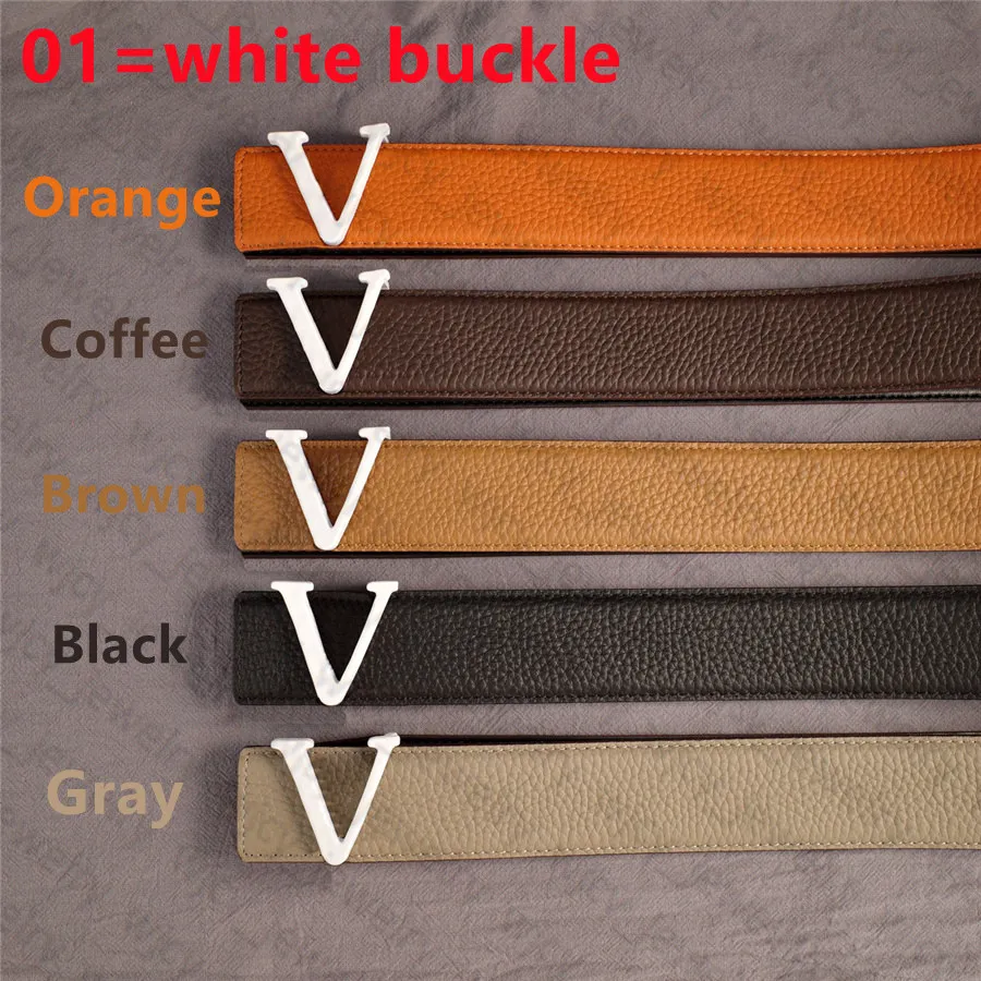 Ceinture de mode largeur 3 8 cm cuir décontracté 5 couleurs boucle ceintures Collocation pour hommes femme Top Quality2892