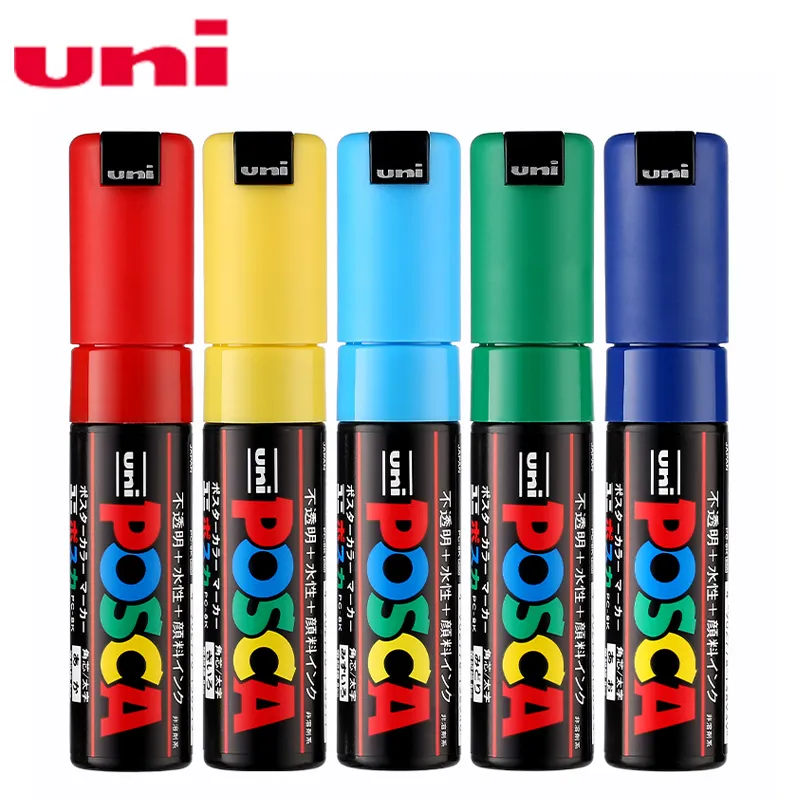 uni posca Paint Marker Pen-Broad Tips-8mm PC-8K 15 Färger för teckning Målning Y200723