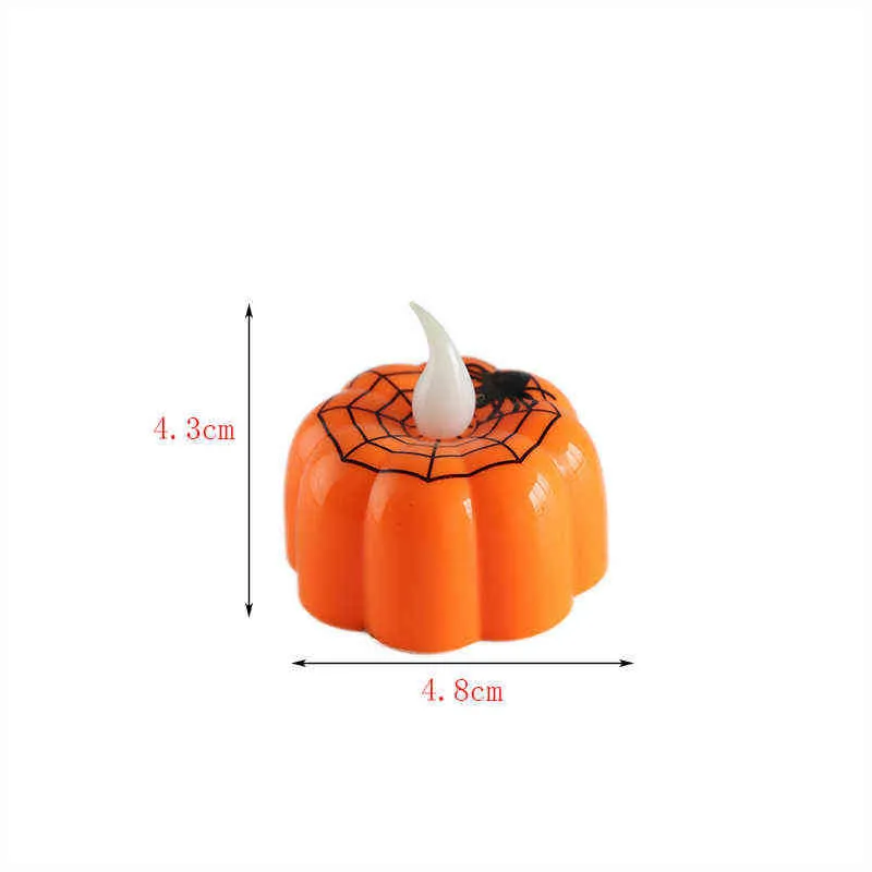 Halloween Pumpkin Lamp LED Candle Pumpkin Lantern for Halloween Home Bar Decoration Party Supplies Props H1222