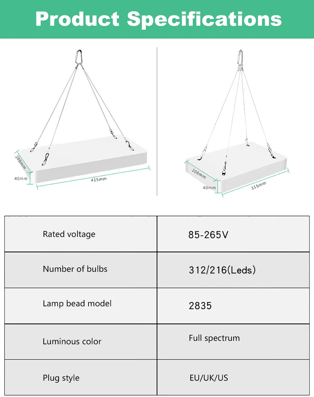 LED Grow Light 2000 W 3000W podwójny przełącznik Phytolamp Waterproof Lampa wzrostu chipów Pełne spektrum Plot Pudełka Oświetlenie Indoor207p