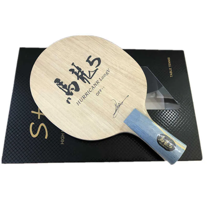 MA Long 5 углеродного внутреннего настольного тенниса настольного тенниса ракетка Pingpong Racket FL и ST Ручка настольного тенниса Bats Длинная ручка 220106462304