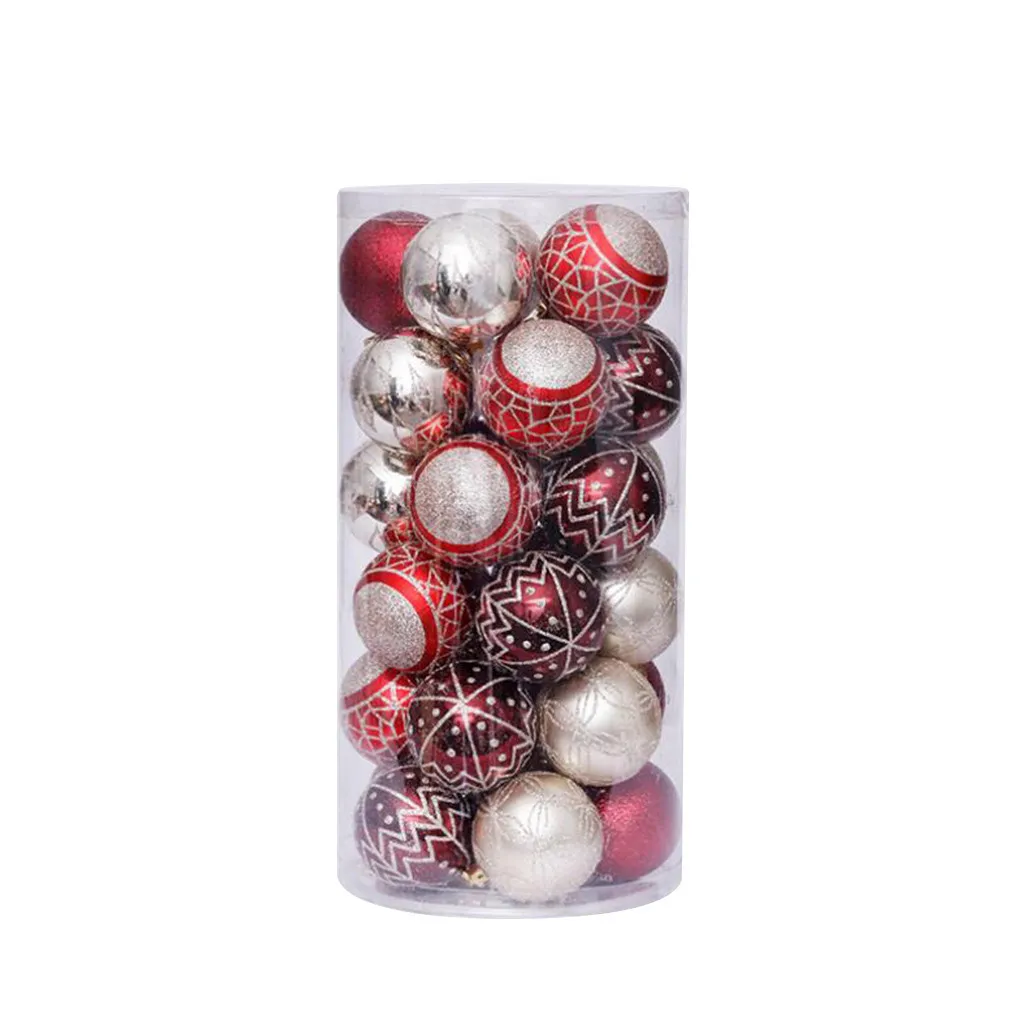 Christmas Decorations Balls Tree Ornaments Large Foam Styrofoam Decoration Toys on the tree 6cm Ball Baubles Y201020