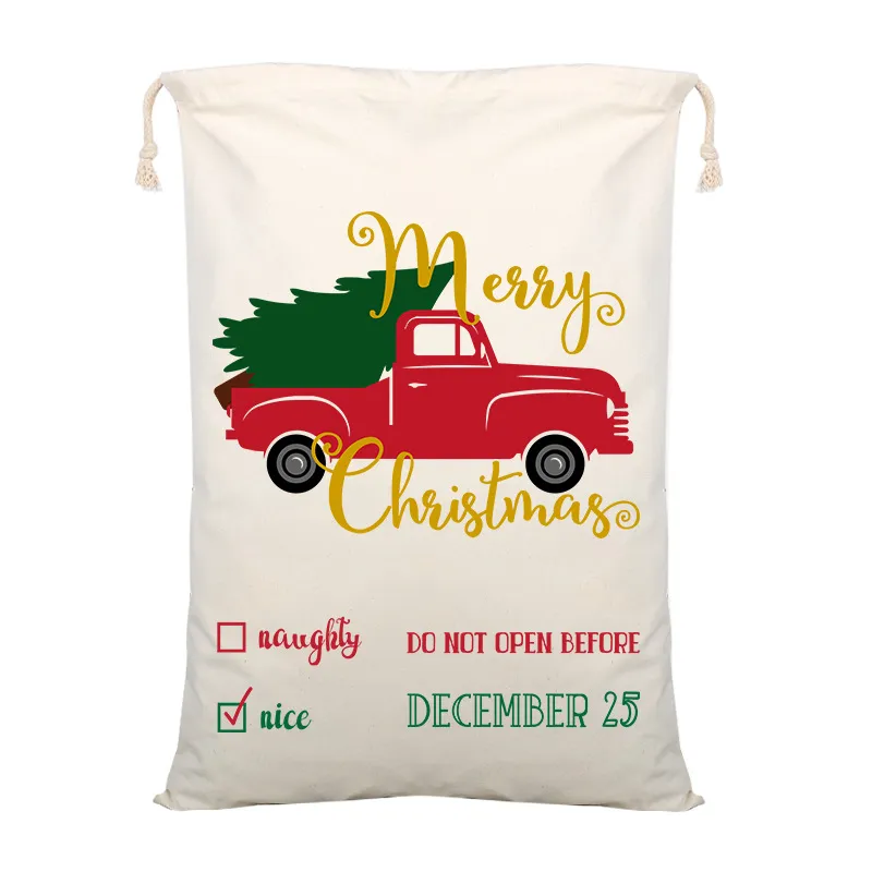 Dekoracje świąteczne Nowe płótno torba Christma Prezent Świąteczna torba pocztowa Dzieci Świąteczne cukierki 50*70 cm przystojne