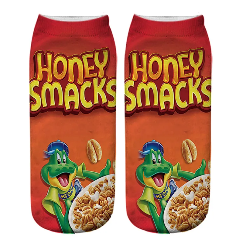 2021 Boże Narodzenie 3D Printed Letters Kobiety Mężczyźni Skarpetki kostki Crisps Creative Casual Casual Sockings Sports Sports Skarpetki 5632850