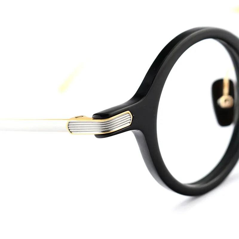Yeni Orijinal Çiçek Buffalo Boynuz Çerçeveleri Tasarımcısı Presbyopic Eyewear Dairesel Gözlükler Titanyum Miyop Gözlük Tur Vintage231s