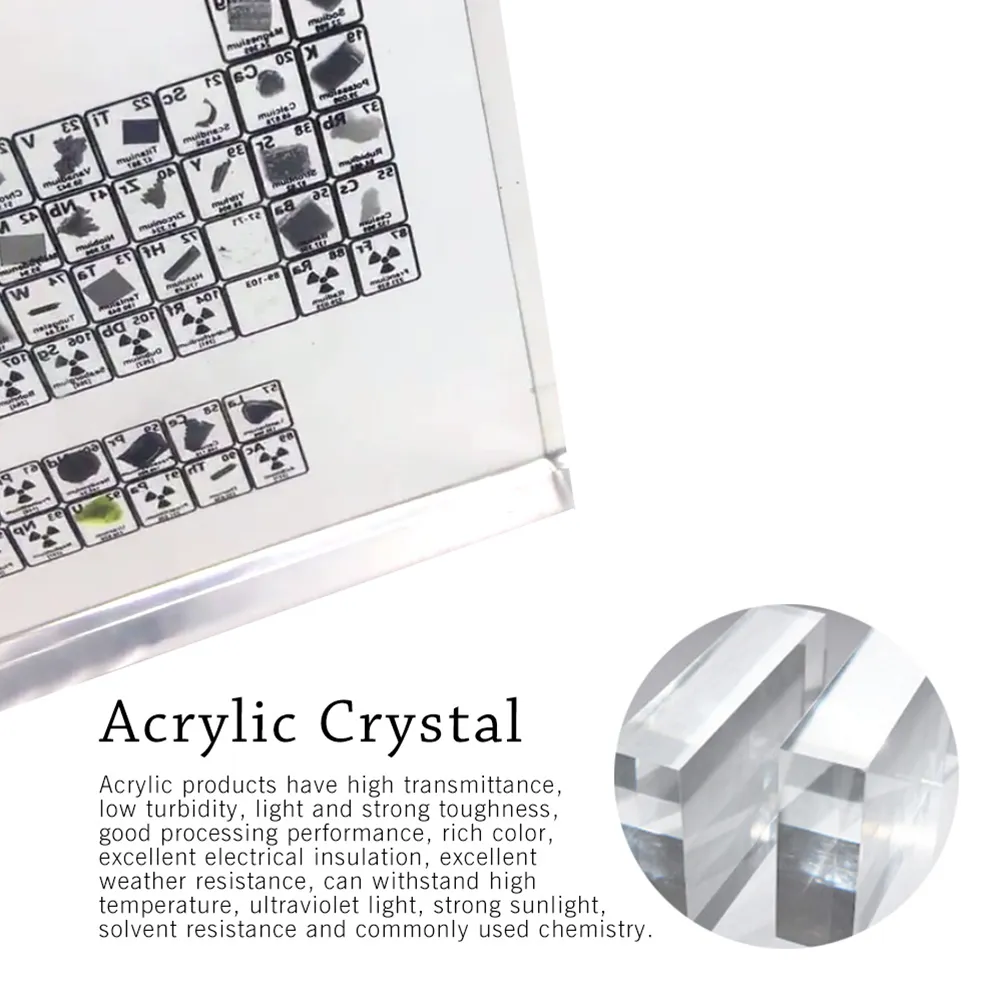 Acrylic Periodic Table With Real Elements Display ... From Shanye10 ...