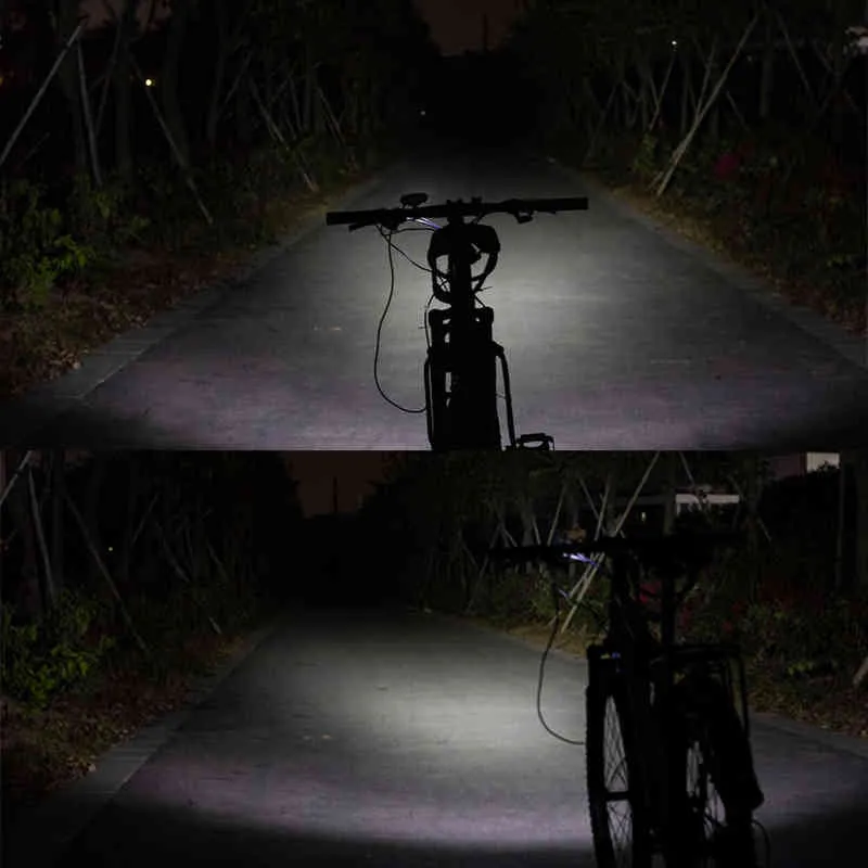 Onatur kraftfull elektrisk cykelljus 1000 lumen 12-72V Ingång E Bike strålkastare Aluminiumhus 3XT6 LED-huvudljus för Ebikes 220105