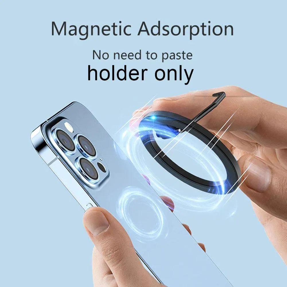 Сверхлегкий полый портативный магнитный держатель кольца для iPhone Минимализм съемный алюминиевый сплав.
