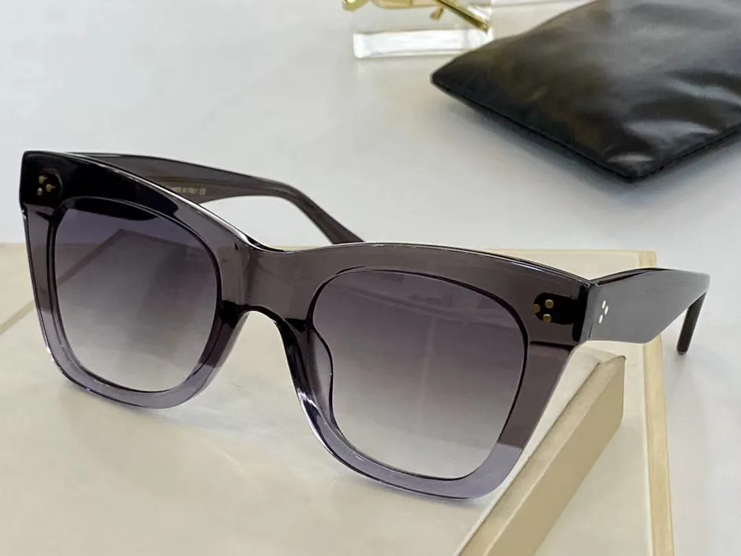 Gafas de sol de ojo de gato de moda para mujeres tortuga marrón negro degradado diseño cuadrado gafas de sol UV proton con caja308o