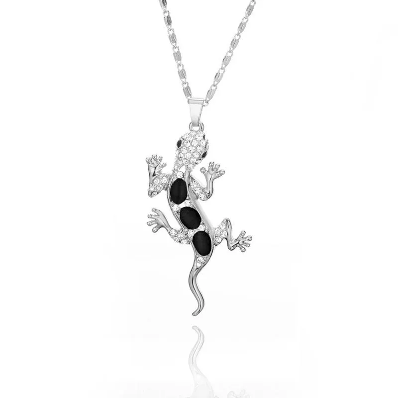 Pendentif Colliers Mignon Gecko Collier Animal Charme Viking Amulette Lézard Déclaration Bijoux Femmes Cadeau Antique 2021210x