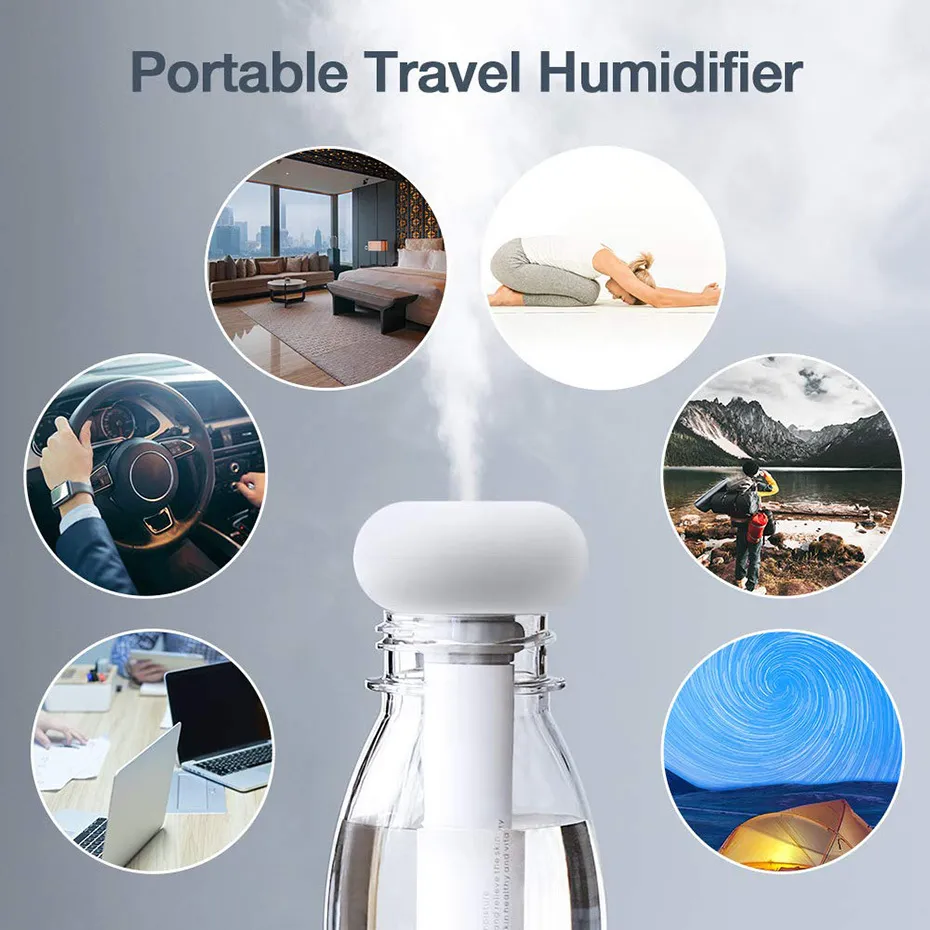 USB Air Humidifier Diffuser Vaporizer Ultrasonic Mist Maker Fogger Aroma Diffusers Mini Portable Stick Humidifier for HomeCar Y208802060
