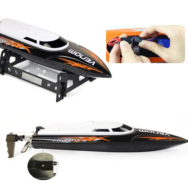 24G High Speed Boat Speedboat for Adults or Kids Boys or Girls Remote Control Boat for LakesPoolsPonds Drop ship