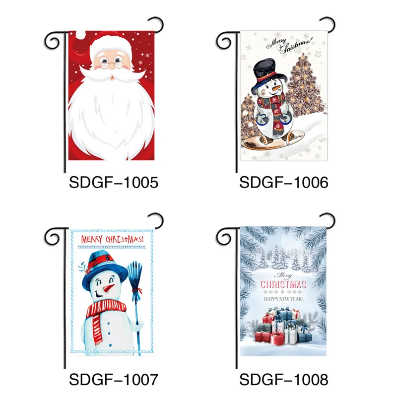 12 Santa Claus Group Garden Flag Christmas Festival Decoration flag Christmas Flag Garden Street Festival Ornament T3I51224