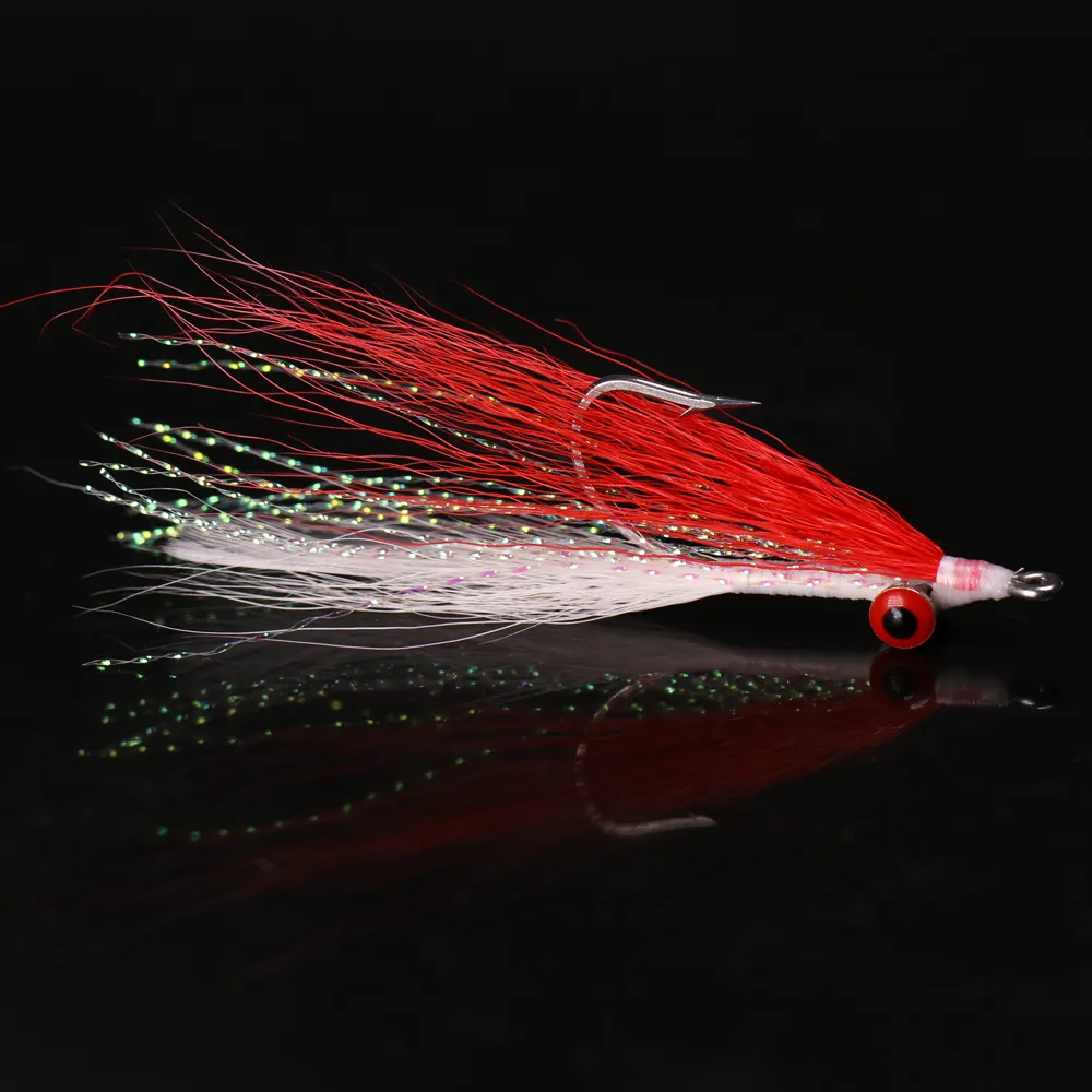 ICERIO 10 Stück Clouser Deep Minnow Streamer Edelstahl Haken künstliche Fliegen Bass Salzwasser Angeln Fliegenköder Köder 2011035877039