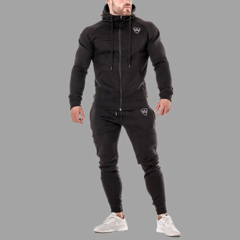 CHUQING Automne et hiver Loisirs Fitness Sports Costume de course Hommes Pull à capuche Pantalon LJ201126