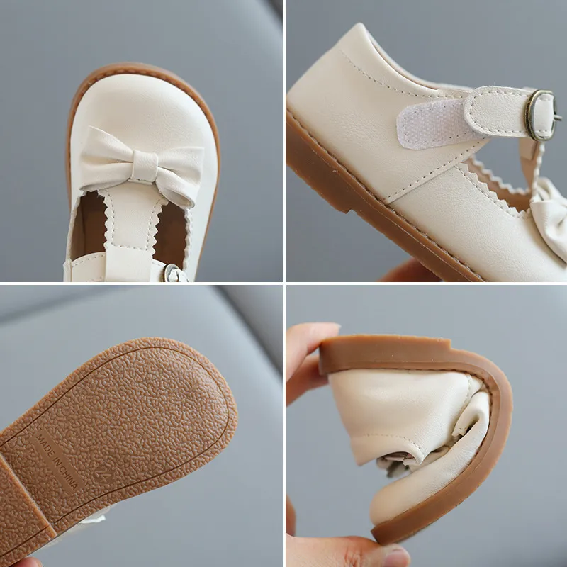 Printemps enfants enfant en bas âge bébé TStrap princesse cuir enfant petites filles Mary s chaussures habillées blanches 1 2 3 4 5 6 7 ans 220705