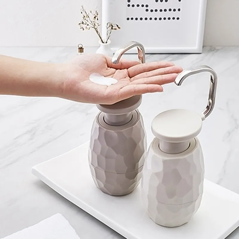 400 ml Kreative Einhandseifenspender Gesichtsreiniger Duschgel Flasche Umweltfreundlich für Home Hotel Badezimmer Y200407