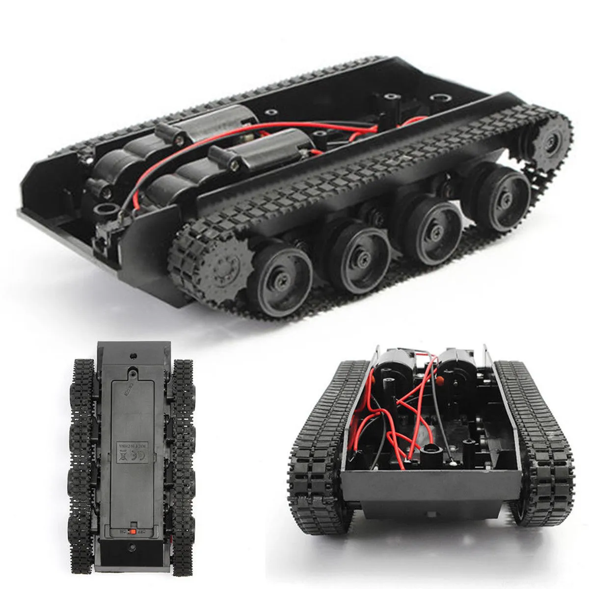 Robottank Smart Robot Tank Auto Chassis Kit Rubber Track Crawler voor AR DUI No 130 Motor DIY Robot Speelgoed voor kinderen 3-7V 201208